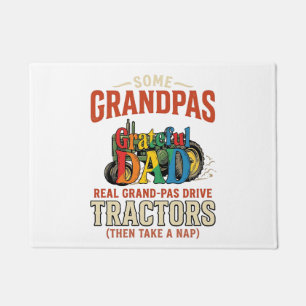 Grandpa Tractor Vintage Farm Nap Shirt Design_1 Doormat