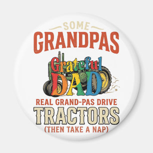 Grandpa Tractor Vintage Farm Nap Shirt Design_1 Magnet