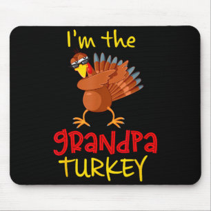 Grandpa Turkey Matching Family Group Thanksgiving Mouse Mat