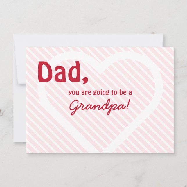 Grandpa Valentine's Ultrasound Pregnancy Reveal Announcement (Front)