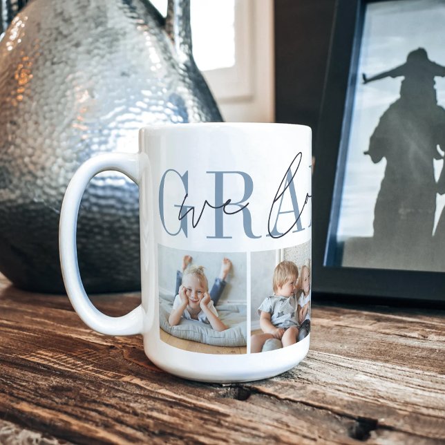 Grandpa We Love You 4 Photo Collage Coffee Mug (Creator Uploaded)