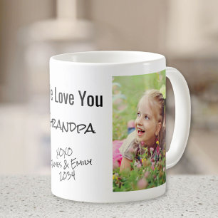Grandpa We Love You Personalised Photo & Names Coffee Mug