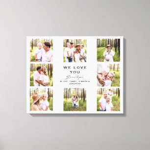 Grandpa We love You Photo Collage  Canvas Print