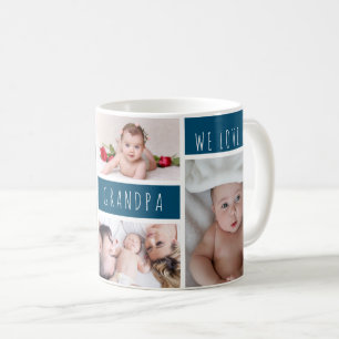 Grandpa We Love You Photo Collage Coffee Mug