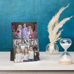 Grandpa We Love You Photo Collage Plaque