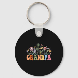 Grandpa Wildflower Floral Birthday Baby Shower New Key Ring