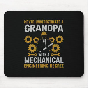 Grandpa With A Mechanical Engineering Mouse Mat