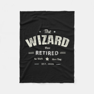 Grandpa Wizard Has Retired 2026 Mother Trip Mom Va Fleece Blanket
