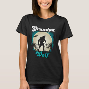 Grandpa Wolf Matching Tribe Wolves Camping Pack Fa T-Shirt