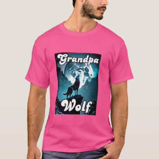 Grandpa Wolf Matching Tribe Wolves Camping Pack Fa T-Shirt