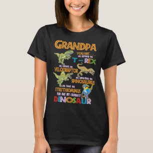 Grandpa You Are My Favorite Dinosaur Rex Fathers D T-Shirt