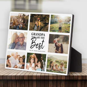 Grandpa You are the Best Modern Photo Collage Plaque