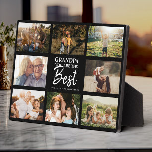 Grandpa You are the Best Modern Photo Collage Plaque