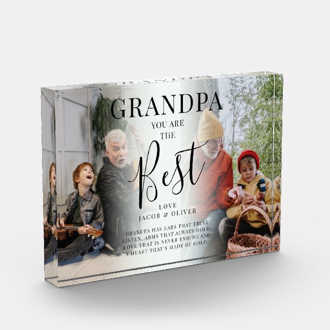 'GRANDPA' you are the Best Photos, Name/s & Quote Photo Block (Left)