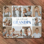 Grandpa Your The Best Photo Mouse Mat<br><div class="desc">Personalised grandfather mousepad featuring a plain white background that can be changed to any colour,  10 photos of the grandson/granddaughter,  the saying "your the best grandpa",  and the childrens names.</div>