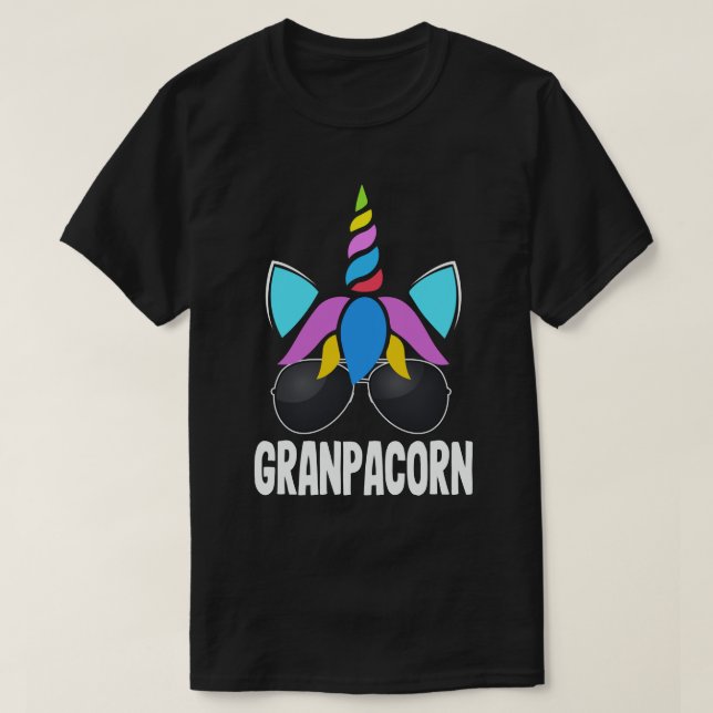 Grandpacorn Funny Unicorn Grandpa Fathers Day Gift T-Shirt (Design Front)