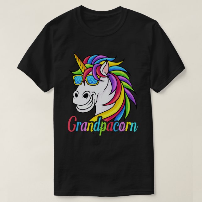 Grandpacorn Funny Unicorn Grandpa Fathers Day Gift T-Shirt (Design Front)