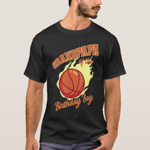 Grandpapa Of The Birthday Boy Basketball Family Bd T-Shirt