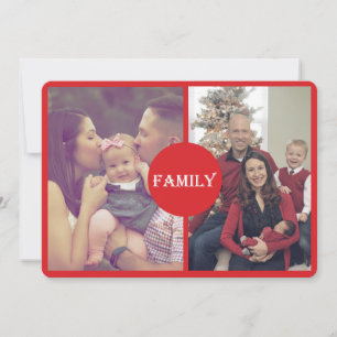 Grandparent 2 Family Holiday Photo Card