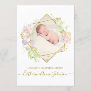 Grandparent Baby Girl Announcement