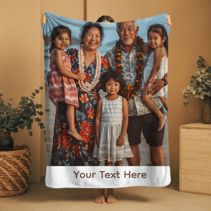 Grandparent Blanket Sherpa Custom Photo Gift Idea