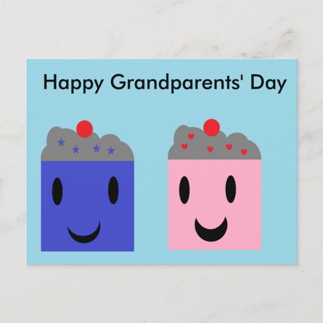 Grandparent Cupcakes Postcard (Front)
