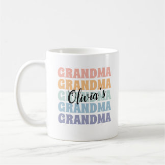 Grandparent Gift Personalised Mug Retro Pastel