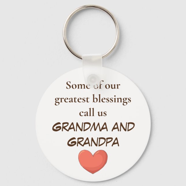 Grandparent  greatest Blessings keychains (Front)