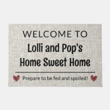 Grandparent Home Sweet Home Customisable Welcome