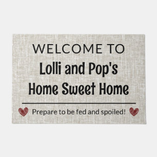 Grandparent Home Sweet Home Customisable Welcome Doormat