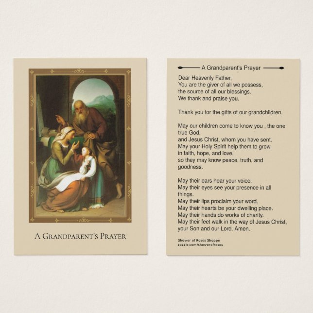 Grandparent Prayer Anne Joachim Mary (Front & Back)