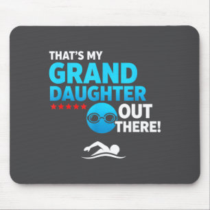 Grandparent Proud Granddaughter Swimmer Swim Meet Mouse Mat