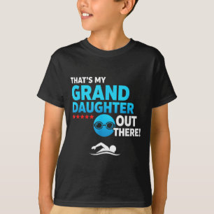 Grandparent Proud Granddaughter Swimmer Swim Meet T-Shirt