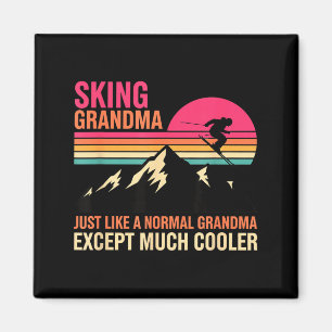 Grandparent Skiing Grandma Just Like A Normal Gran Magnet