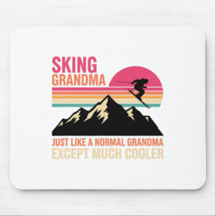 Grandparent Skiing Grandma Just Like A Normal Gran Mouse Mat