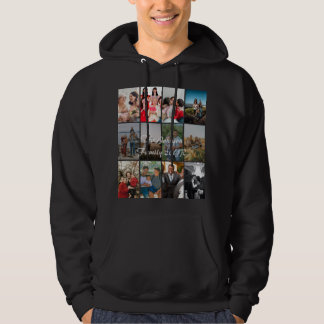 Grandparents 12 Photo Memory Collage Template Hoodie