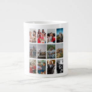 Grandparents 12 Photo Memory Collage Template Large Coffee Mug