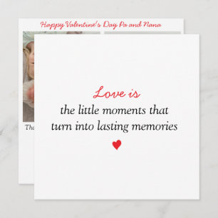 Grandparents   2 Photos Valentine's Day  Holiday Card