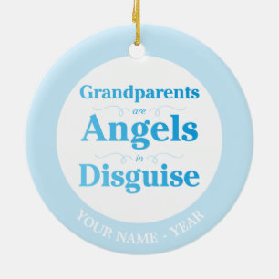 Grandparents are Angels in Disguise Ceramic Tree Decoration