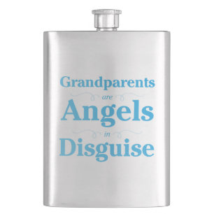Grandparents are Angels in Disguise Hip Flask