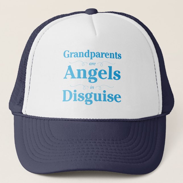 Grandparents are Angels in Disguise Trucker Hat (Front)