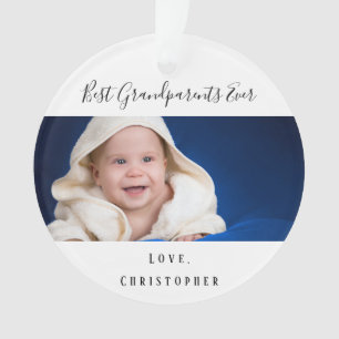 Grandparents baby photo grandchild ornament