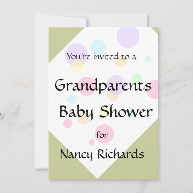 Grandparents Baby Shower Invitation (Front)