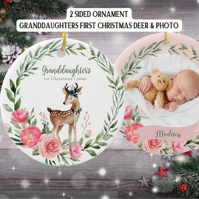 Grandparents Baby's First Christmas Photo    Ceramic Tree Decoration (Creator Uploaded)