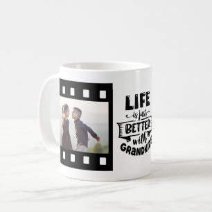 Grandparents Better Life Grandkids Photo Template  Coffee Mug