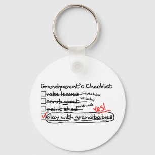 Grandparents' Checklist Key Ring