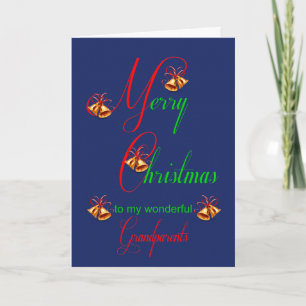 Grandparents Christmas Bells Holiday Card