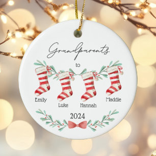 Grandparents Christmas Ornament Custom Stockings