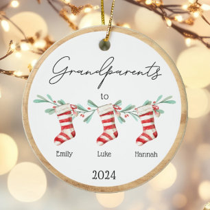 Grandparents Christmas Ornament Custom Stockings