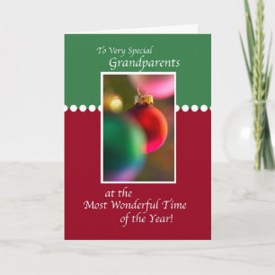 Grandparents, Christmas Ornaments Holiday Card